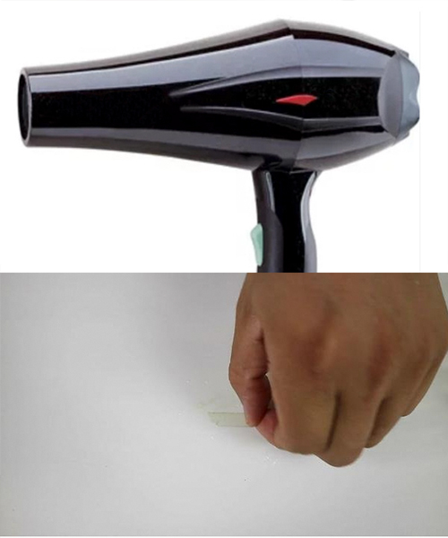 吹風機加熱去除雙面膠痕跡 吹風機加熱去除雙面膠痕跡